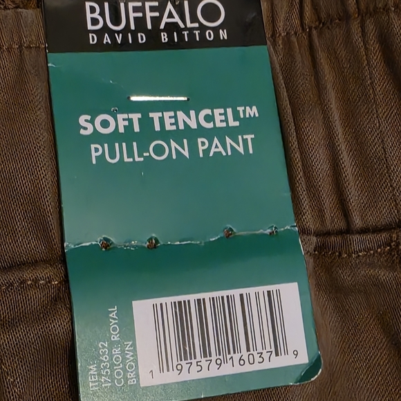 Buffalo David Bitton Women's Soft Tencel Pull-On Pant Royal Brown NWT Size XL - Picture 6 of 6